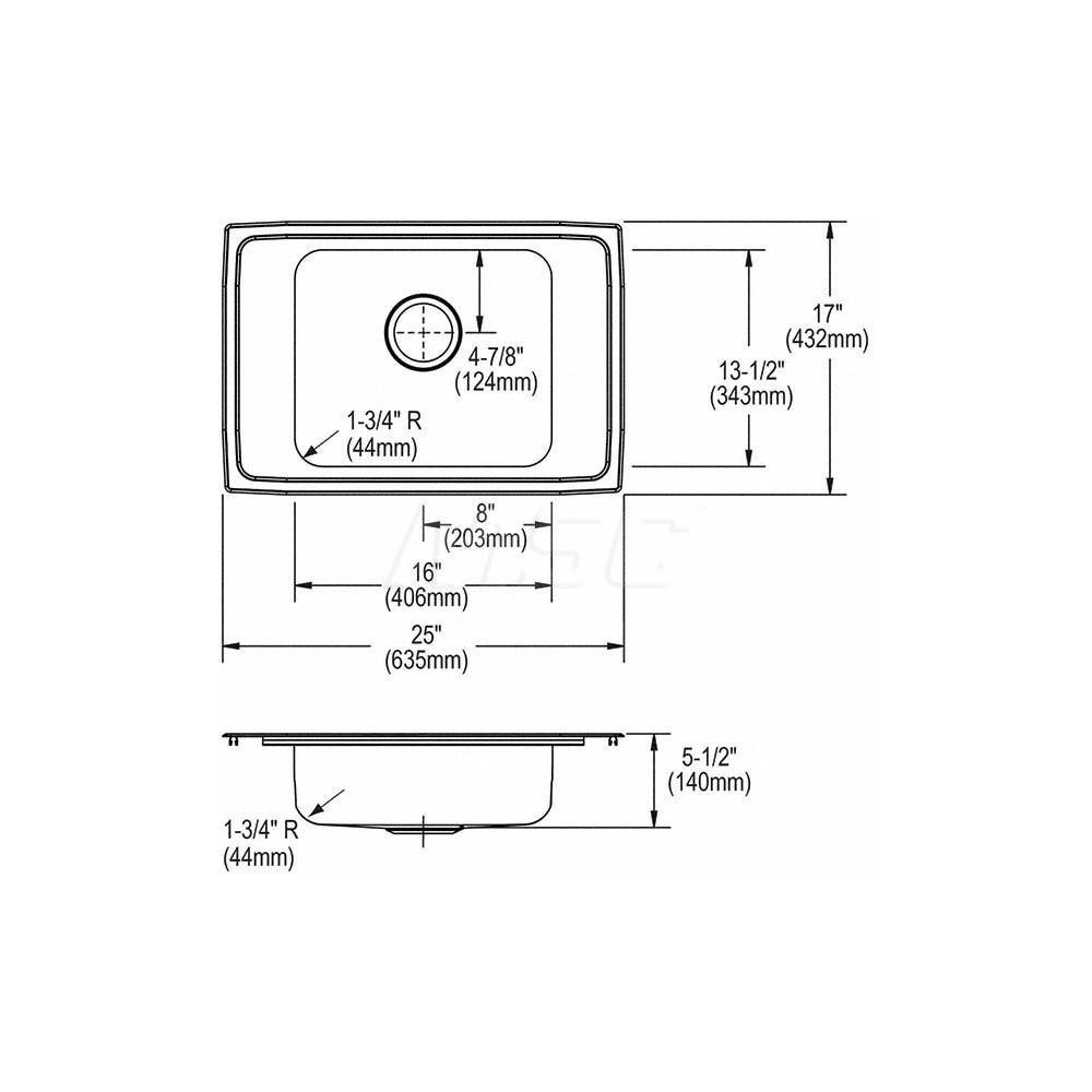ELKAY® DropIn Sink 304 Stainless Steel MSC Industrial Supply Co.