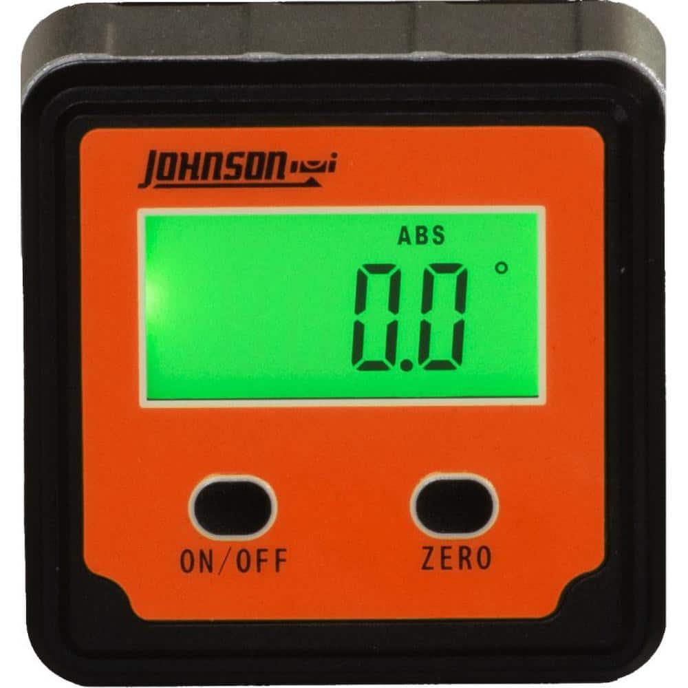 Johnson Level & Tool 1886-0000 (4) 90° Measuring Range, Magnetic Base Digital Protractor 