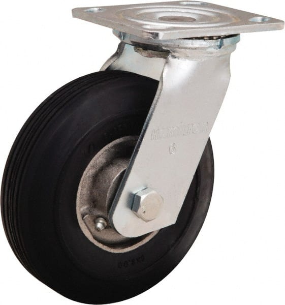 6CPNSPR  6 Inch Pneumatic Rigid Caster Wheel with Small Top Plate 