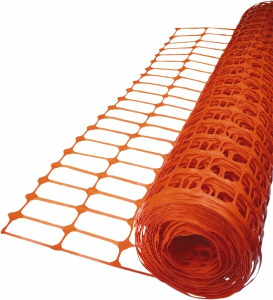 50' Long x 4' High, Orange Temporary Warning Barrier Fence