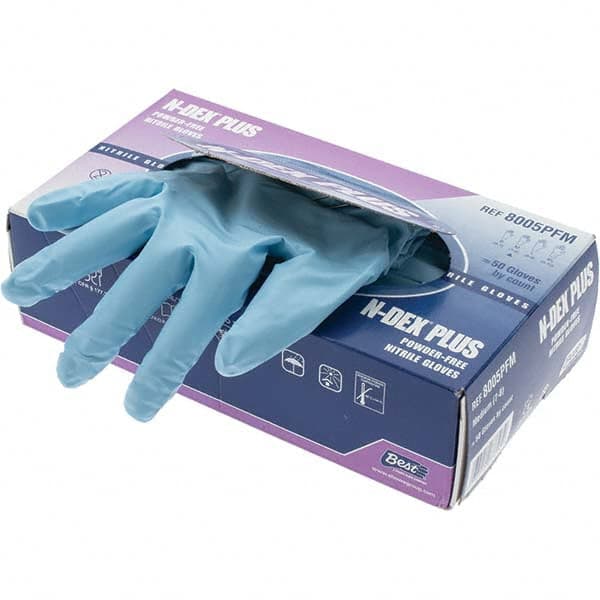 Showa 8005PFM Disposable Gloves: Size Medium, 8 mil, Nitrile-Coated, Nitrile 