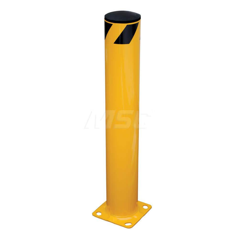  BOL-36-5.5 Pipe Safety Bollard: 5-1/2" Dia, 36" High, Yellow, Steel 