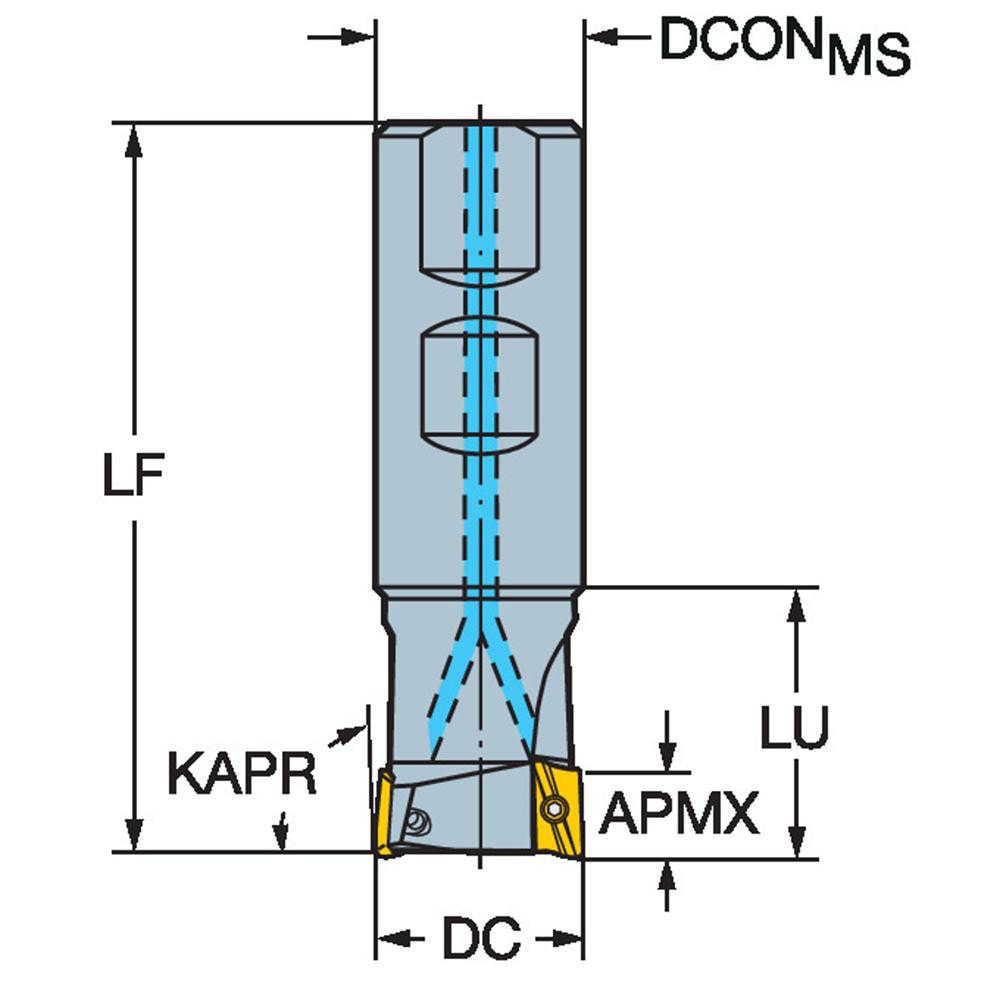 Sandvik Coromant - Indexable Square-Shoulder End Mill: R390-032B32