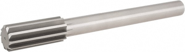 Hertel 2290708 Chucking Reamer: 1-1/8" Dia, 11" OAL, 2-7/8" Flute Length, Straight Shank, High Speed Steel Image