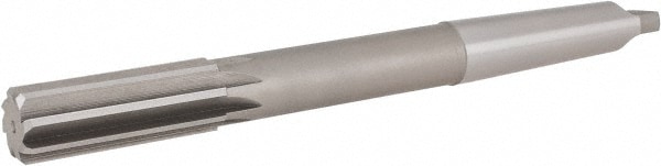 Hertel 2414605 Chucking Reamer: 15/16" Dia, 10" OAL, 2-5/8" Flute Length, Morse Taper Shank, High Speed Steel Image