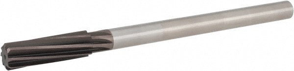 Hertel 2058519 Chucking Reamer: 23/32" Dia, 9" OAL, 2-1/4" Flute Length, Straight Shank, High Speed Steel Image