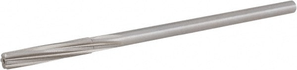 Hertel 2350155 Chucking Reamer: 15/64" Dia, 6" OAL, 1-1/2" Flute Length, Straight Shank, High Speed Steel Image