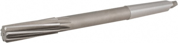 Hertel 2416402 Chucking Reamer: 5/8" Dia, 9" OAL, 2-1/4" Flute Length, Morse Taper Shank, High Speed Steel Image