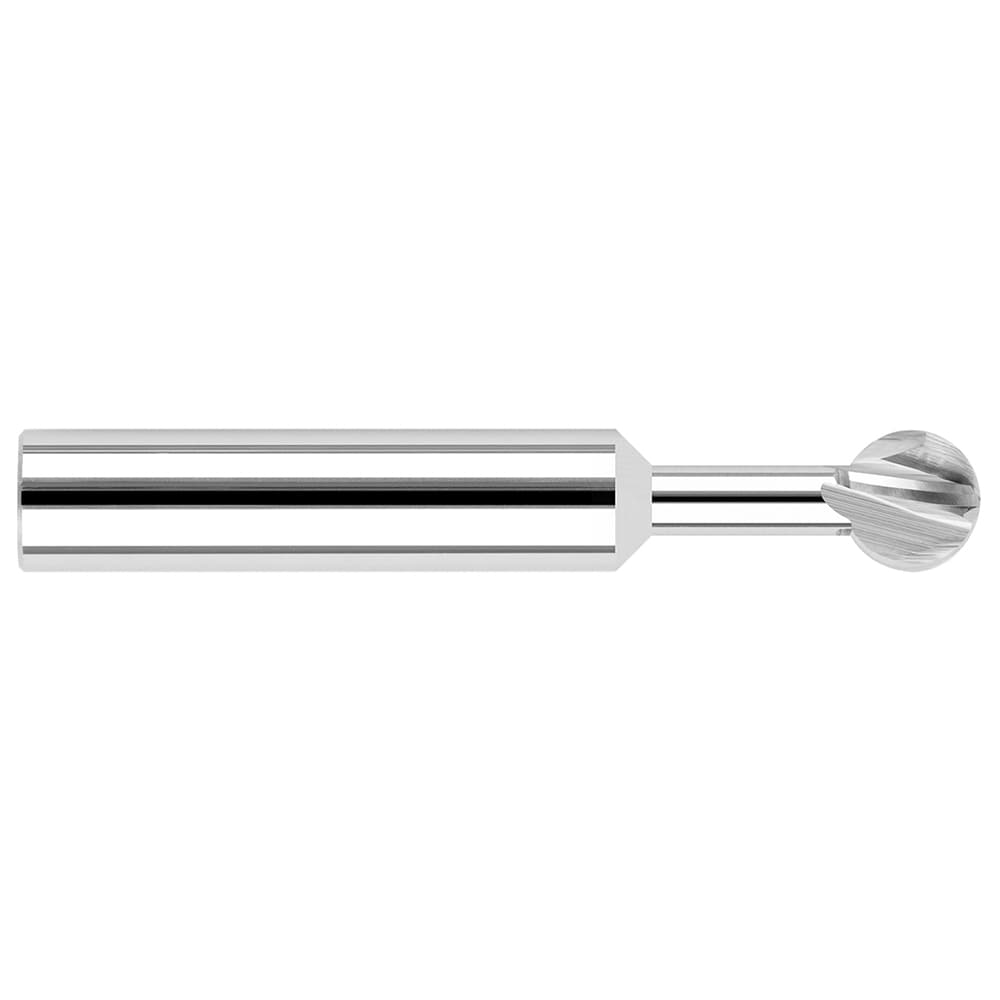 Harvey Tool 990616 Ball End Mill: 0.25" Dia, 0.233" LOC, 4 Flute, Solid Carbide Image