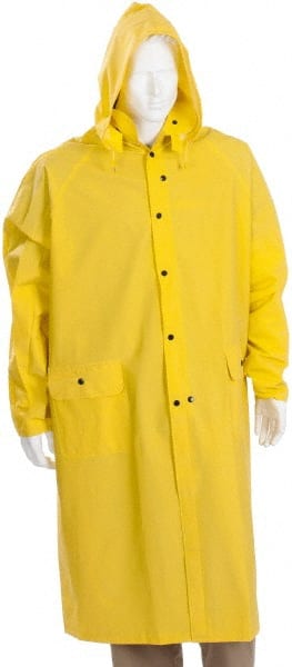 MCR SAFETY 200CX4 Rain Jacket: Size 4X-Large, Yellow, Polyester 