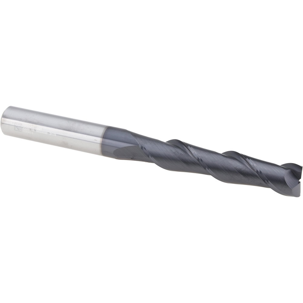 Corner Radius End Mill: 1/2" Dia, 2-1/2" LOC, 0.0100" Radius, 2 Flute, Solid Carbide