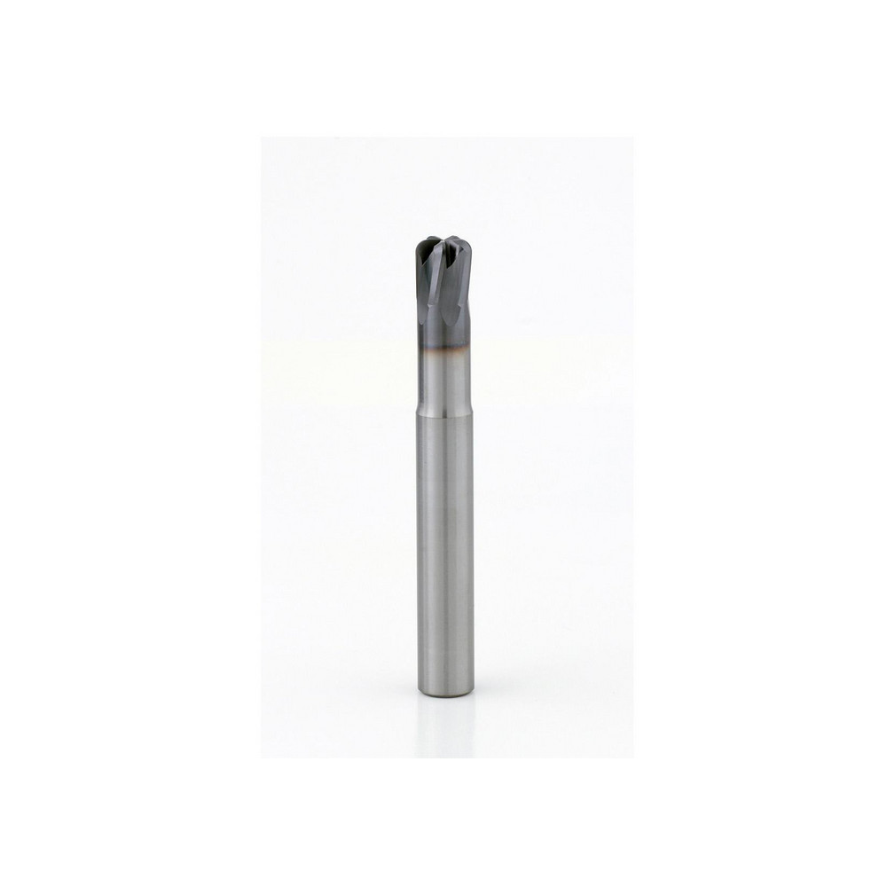 Corner Radius End Mill: 3/8" Dia, 3/8" LOC, 0.0800" Radius, 5 Flute, Solid Carbide