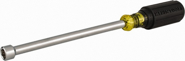 Klein Tools 3/8" Hollow Shaft Nutdriver - Cushion Grip Handle, 9-3/4" OAL | Part #646-3/8M