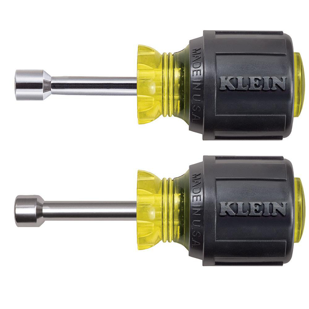 Klein Tools - Nut Driver Set: 2 Pc, 1/4 to 5/16", Hollow Shaft, Cushion ...