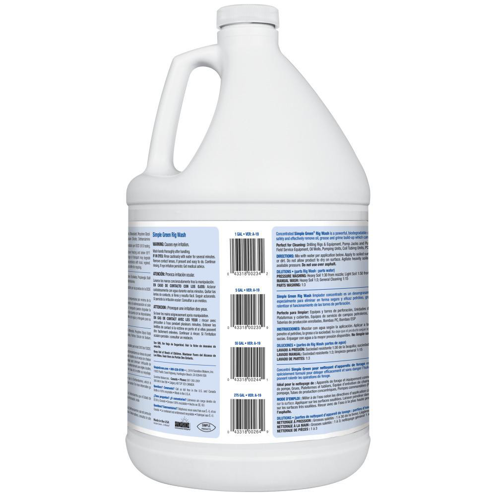 Simple Green® - Rig Wash Cleaner & Degreaser, 1 gal Bottle | MSC Direct