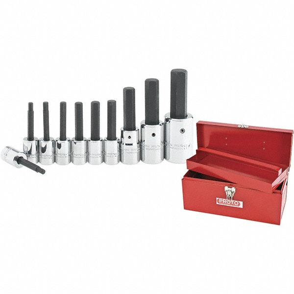Proto 10 Piece 3/8 & 1/2" Drive Hex Bit Socket Set 30269393 MSC