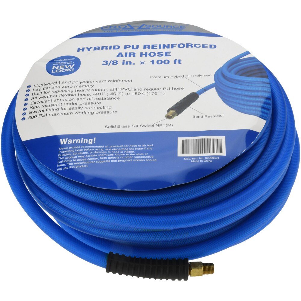 Multipurpose Air Hose: 3/8" ID, 100'