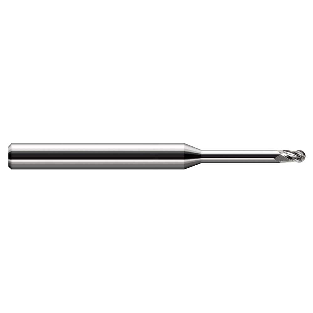 Harvey Tool 34250 Ball End Mill: 0.05" Dia, 0.075" LOC, 3 Flute, Solid Carbide 