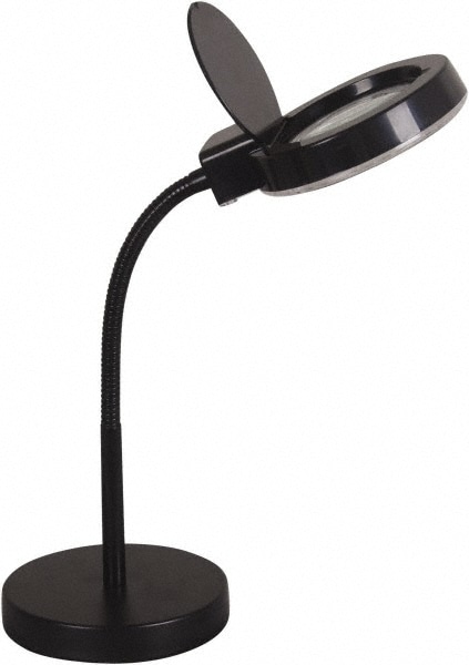 Black 120 Volt Task Lighting Mscdirect Com Electrix 20 Inch Gooseneck Base Led Black Magnifying Task Light