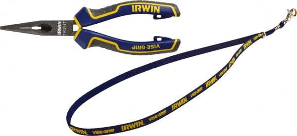 Long Nose Plier: 7/16" Jaw Length, Side Cutter