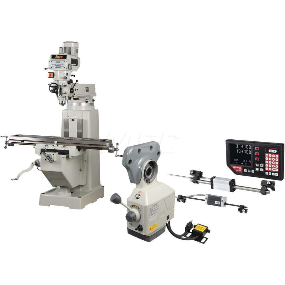 Knee Milling Machine: 6 x 24", 3 hp, Variable Speed Pulley Control, 3 Phase