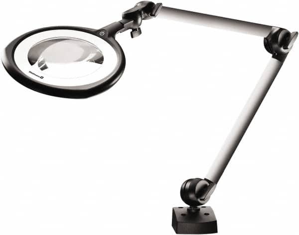 Clamp on Swing Arm Fluorescent 50 Inch Black Magnifying Task Light WorkSmart 
