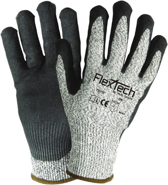 Cut-Resistant Gloves: Size 2XL, ANSI Cut 7, Nitrile, Dyneema