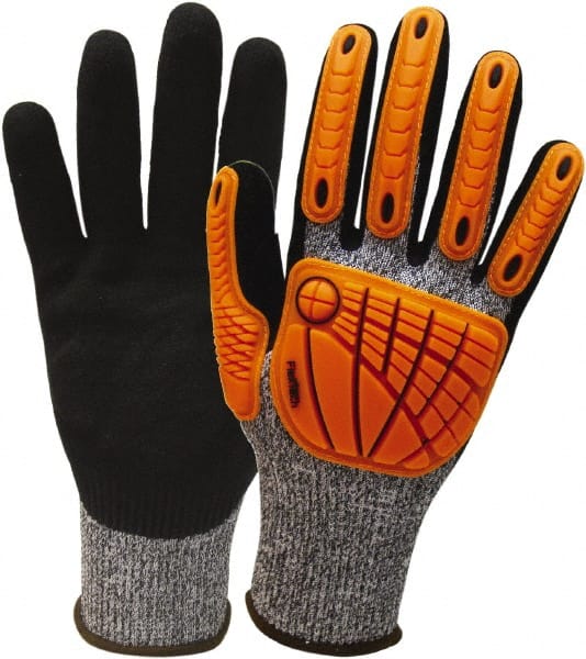 Cut & Abrasion-Resistant Gloves: Size 2XL, ANSI Cut A7, Nitrile, Dyneema