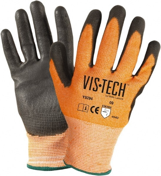 Cut, Puncture & Abrasive-Resistant Gloves: Size 2XL, ANSI Cut A4, ANSI Puncture 4, Polyurethane, Dyneema