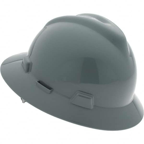 MSA 475367 Hard Hat: Impact Resistant, Full Brim, Type 1, Class E, 4-Point Suspension 