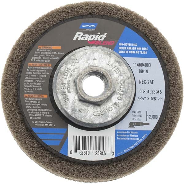 Norton 66261023946 Depressed Center Wheel: Type 27, 4-1/2" Dia, Aluminum Oxide Image