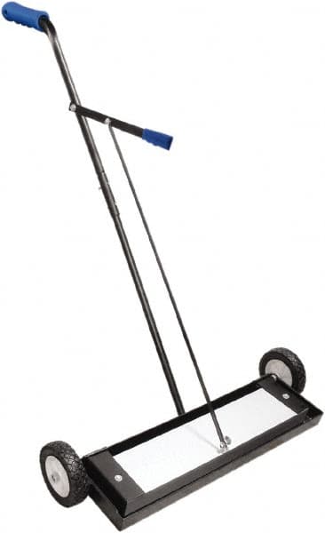 Shields Magnetics SRS-24 24" Self-Cleaning Push Magnetic Sweeper with Wheels 