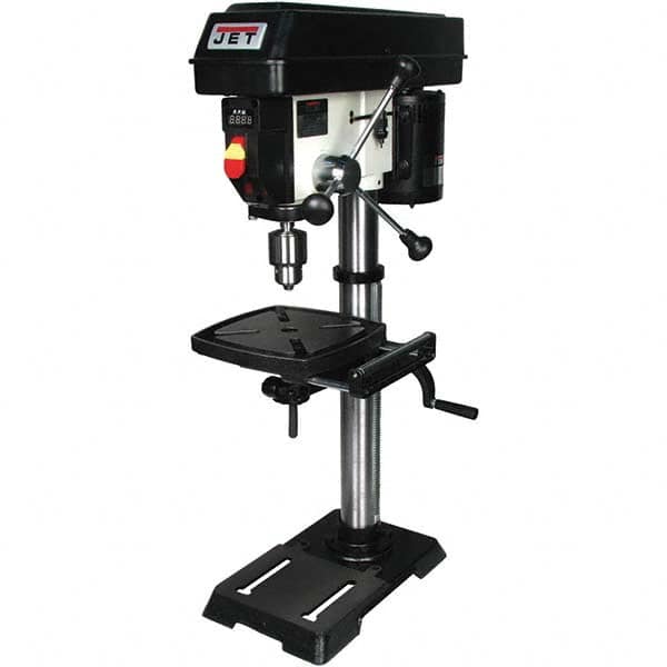 Floor Drill Press: 12" Swing, 0.5 hp, 115V, 1 Phase, Variable Speed Pulley