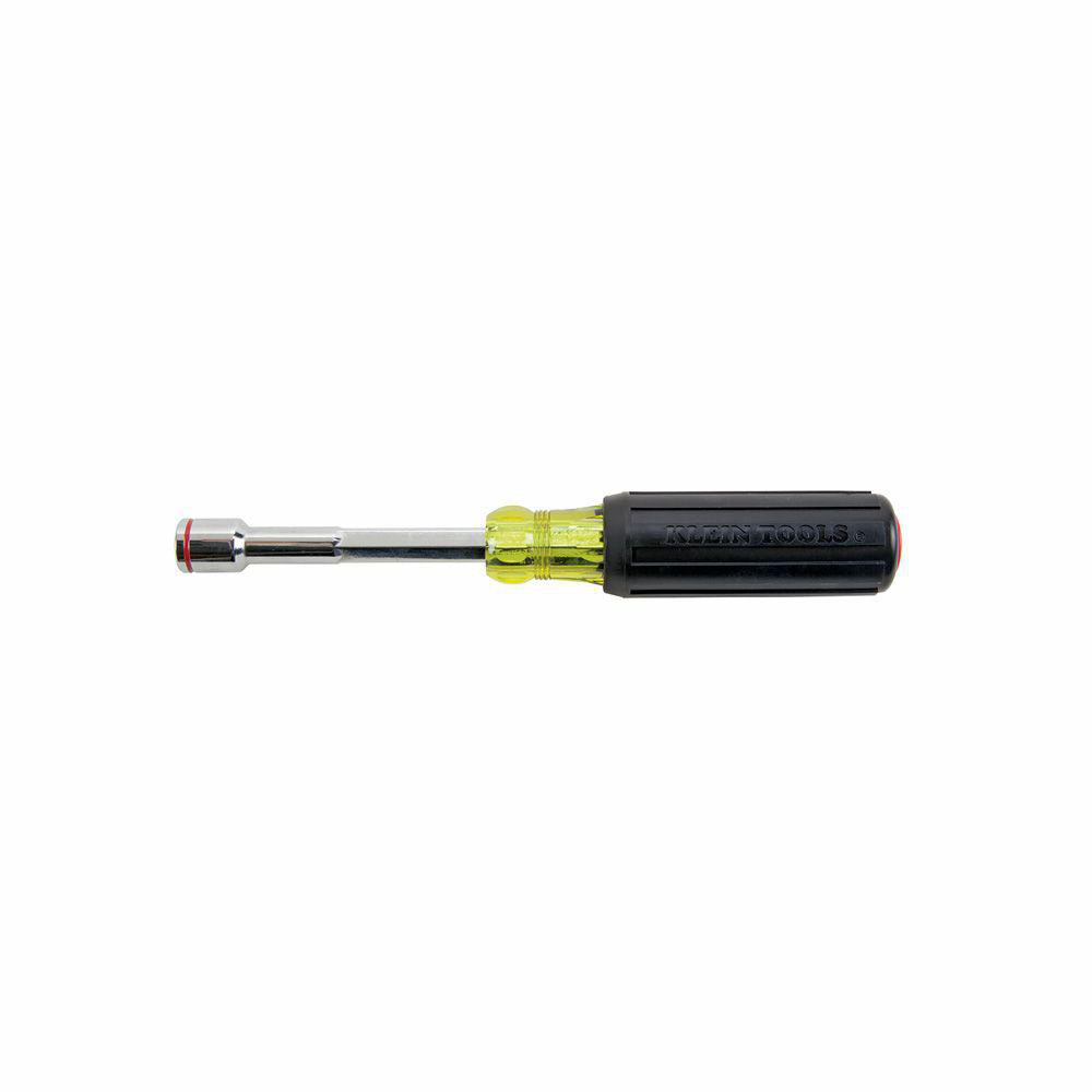 Nut Driver: 1/2" Drive, Hollow Shaft, Cushion Grip Handle, 9-13/32" OAL - Steel, Magnetic