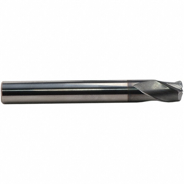 Tapered End Mill: 3 Flutes, Solid Carbide, Corner Radius End