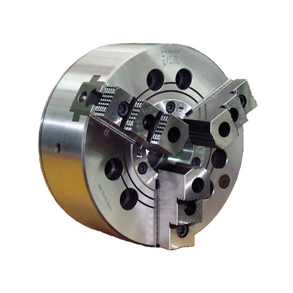 Bison 7-781-1600 Hydraulic Power Lathe Chuck: 15-3/4" Dia, 3 Jaws, Plain Back Mount Image