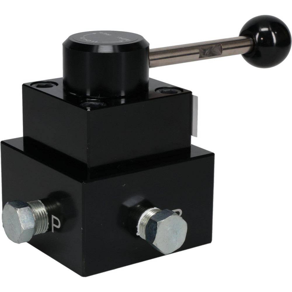 Hydraulic Control Manually Operated Directional Valve: 3/8-18 Inlet, 4.5 GPM, 3 Flow Positions, 10,000 Max psi