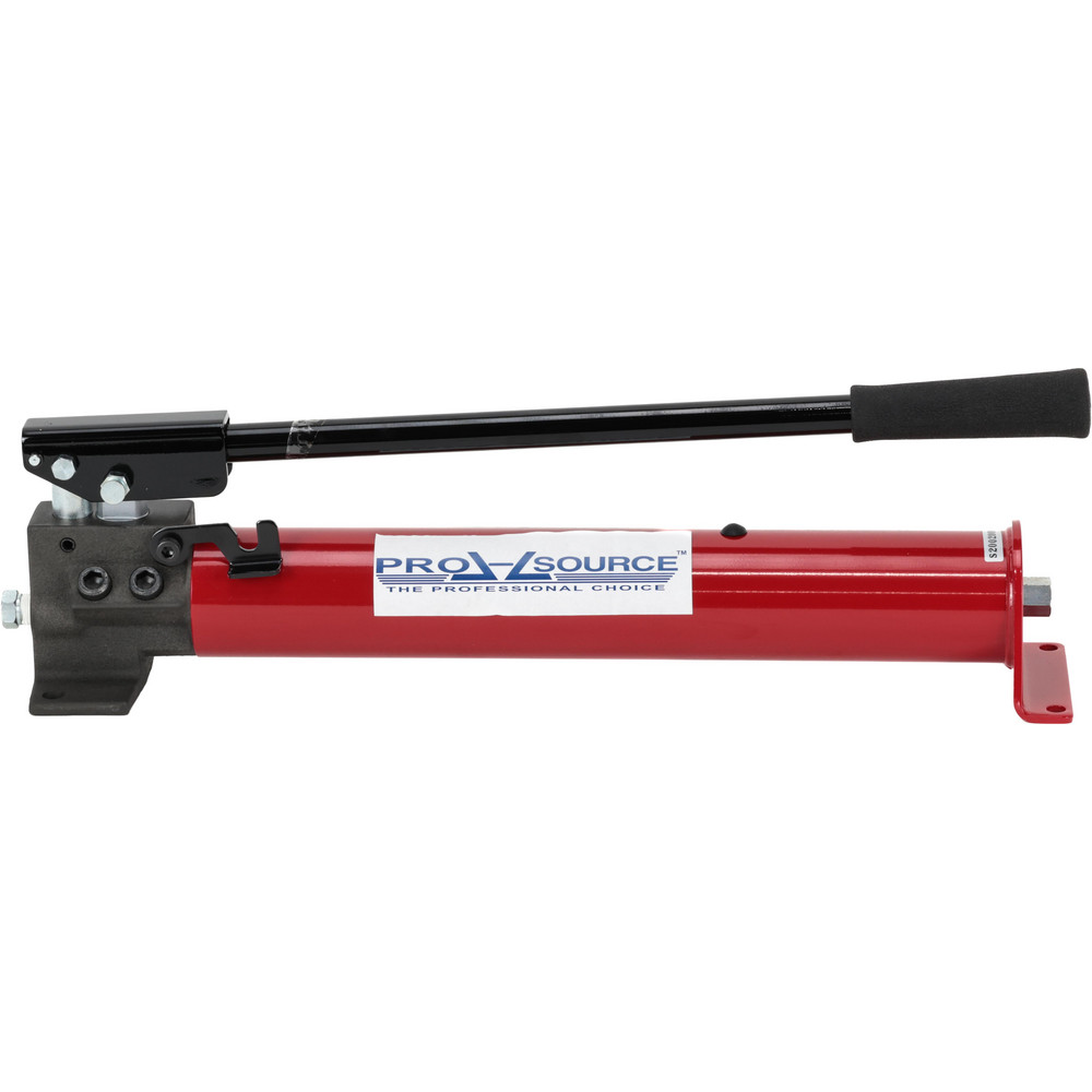 Manual Hydraulic Pump: 2 Stage, 0.469" Piston Dia, Steel Pump