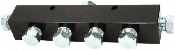 Value Collection PS-MH-HPC1-082 Manifold: 3/8" Inlet, 3/8" Outlet, 7 Inlet Ports, 7 Outlet Ports, 7" OAL, 1.25" OAW, 1-1/4" OAH Image