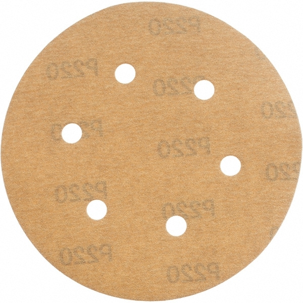 Hook & Loop Disc: 220 Grit, Coated, Aluminum Oxide