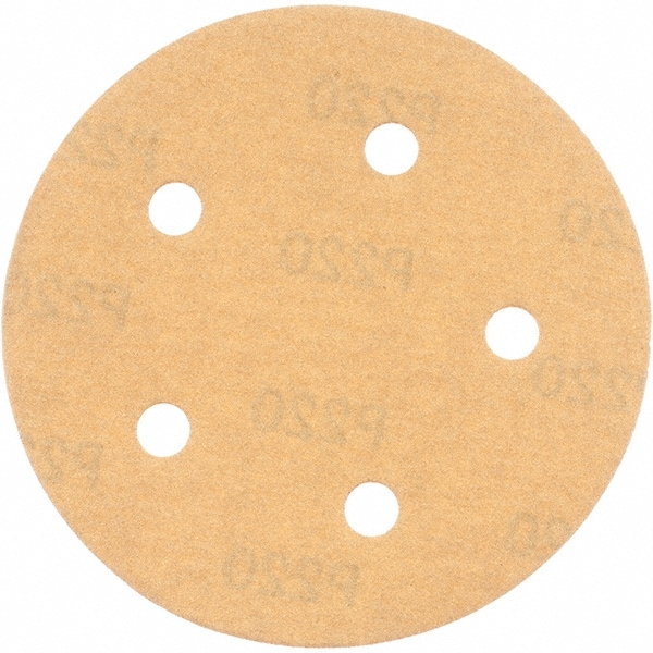 Hook & Loop Disc: 220 Grit, Coated, Aluminum Oxide