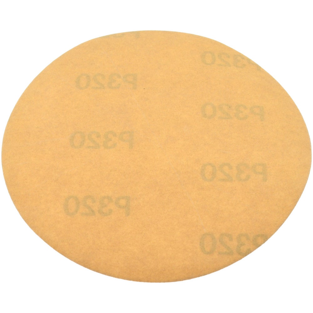 Hook & Loop Disc: 5" Disc Dia, 320 Grit, Coated, Aluminum Oxide