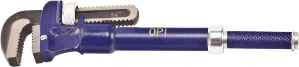Telescopic Pipe Wrench: 14" OAL, Alloy Steel