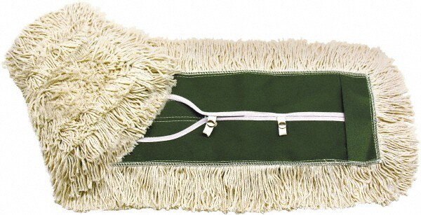 Dust Mop Head: Cotton, 5" OAW, 60" OAL