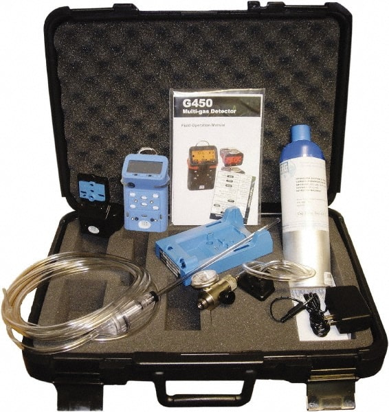 GfG G450-11420K Multi-Gas Detector: Carbon Monoxide, Combustible, Hydrogen Sulfide & Oxygen, Audible & Visual Signal, LCD 