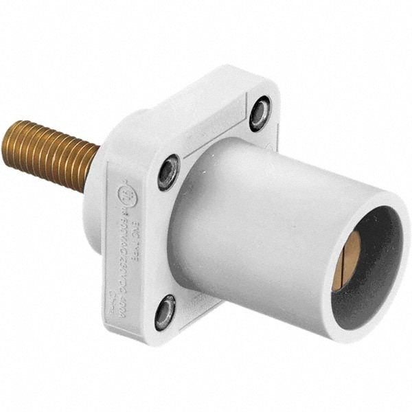 Single Pole Plugs & Connectors; Connector Type: Male ; End Style: Male ; Termination Method: Threaded Stud ; Amperage: 400 ; Voltage: 250 VDC/600 VAC ; Maximum Compatible Wire Size (AWG): 4