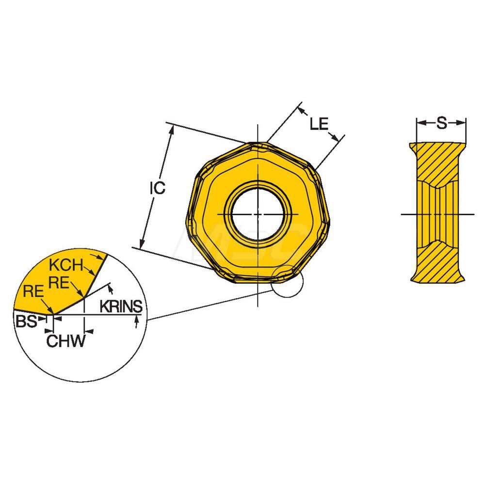 Sandvik Coromant - Milling Insert: 745R-2109E-M30 4230 4230, Solid ...