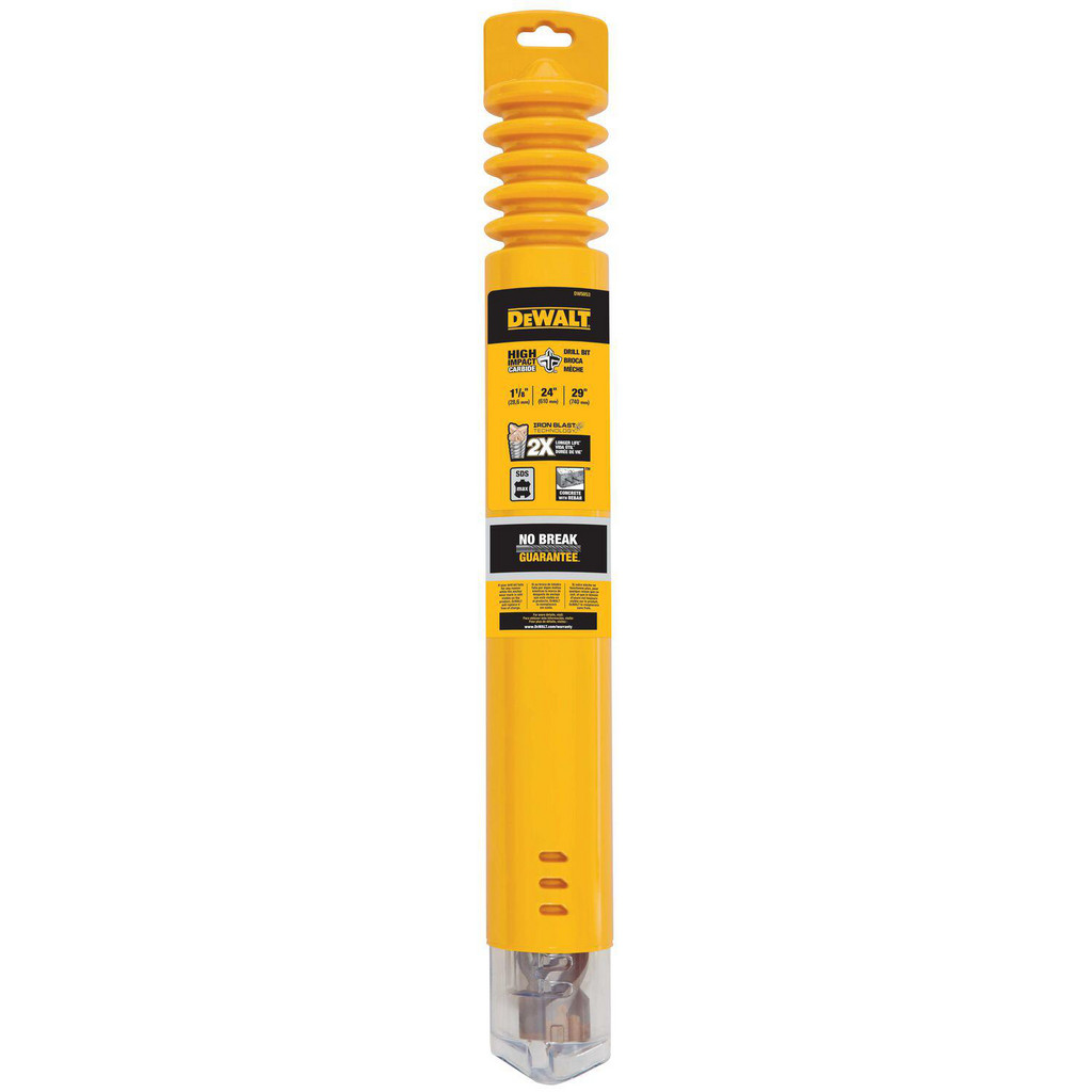 DeWALT 1-1/8" Diam, SDS-Max Shank, Steel Rotary & Hammer Drill Bit - 24" Usable Length, 29" OAL | Part #DW5853