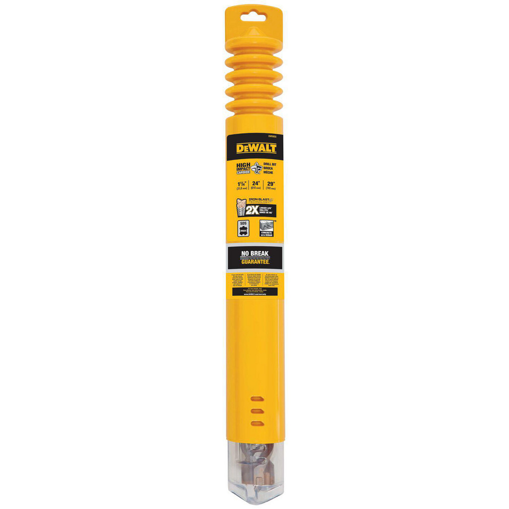 DeWALT 1-1/4" Diam, SDS-Max Shank, Steel Rotary & Hammer Drill Bit - 24" Usable Length, 29" OAL | Part #DW5855