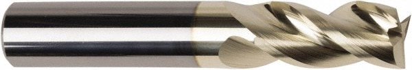 American Tool Service 316-3750 Square End Mill: 3/8" Dia, 3 Flutes, 1" LOC, Solid Carbide Image